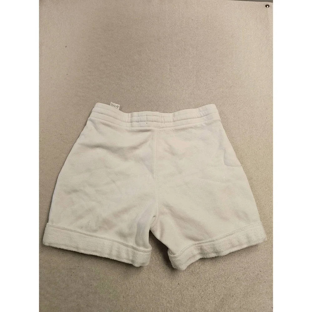 Hollister California Mens XL White Fleece Sweat Shorts Graphic Logo Cream Lounge